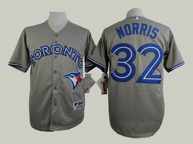 Men Toronto Blue Jays 32 Norris Grey MLB Jerseys